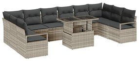 vidaXL Σετ Καναπέ Κήπου 11 pcs Ανοιχτό γκρι 100 x 55 x 73 εκ