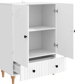 vidaXL Πλαϊνό γραφείο Λευκό 66 x 34,5 x 95 εκ. Επεξεργασμένο Ξύλο