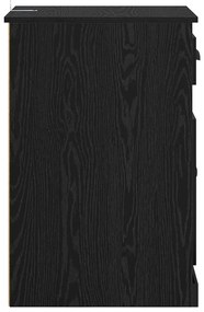 vidaXL Βοηθητικό ντουλάπι Μαύρη Οξυά 40 x 50 x 75 εκ