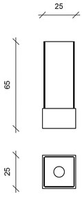 Levels Τζακι Βιοαιθανολης Δαπεδου Γκρι 25x25x65cm