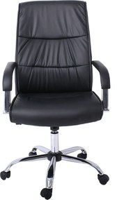 BF5100 Πολυθρόνα Διευθυντή Βάση Μέταλλο Χρώμιο - PU Μαύρο   1τμχ