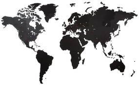 MiMi Innovations Παγκόσμιος Χάρτης Giant Μαύρος 280 x 170 εκ. Ξύλινος