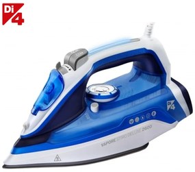 Telemax Di4 Vapore Stiro Deluxe 37-4340 Σίδερο Ατμού 2600W με Αντικολλητική Πλάκα και Συνεχόμενη Παροχή 30gr/min Mπλε