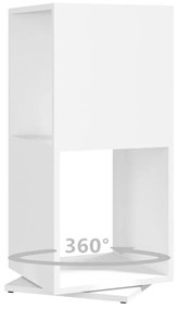 vidaXL Ντουλάπι Περιστρεφόμενο Λευκό 34,5x34,5x75,5 εκ. Μοριοσανίδα