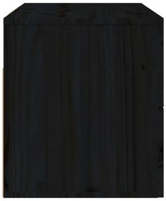 vidaXL Κομοδίνο Επιτοίχιο Μαύρα 50x36x40 εκ.