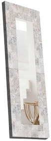Καθρέπτης Τοίχου 235MRA1162 40x120cm Beige Wallity Mdf,Fabric