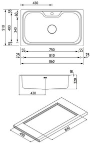 Νεροχύτης Apell Criteria 860