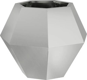 vidaXL Γλάστρα Ασημί 50 x 50 x 40 cm Επικαλυμμένος Χάλυβας