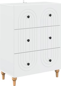 vidaXL Ντουλάπι με Συρτάρια Λευκό 66 x 34,5 x 90 εκ Επεξεργασμένο Ξύλο