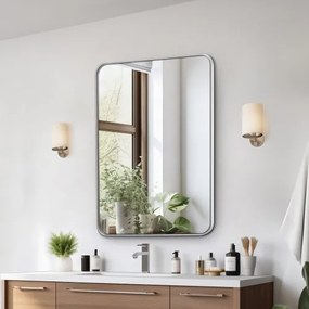 VEVOR Square Wall Mounted Mirror 22&quot; x 30&quot; Mirror with Aluminium Alloy Frame