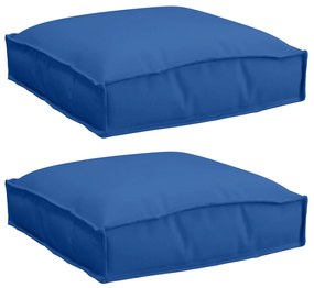 vidaXL Μαξιλάρια Παλετών 2 τεμ Μπλε Βασιλικό 40x40x8 cm Πολυεστέρα
