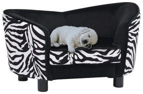 vidaXL Καναπές - Κρεβάτι Σκύλου Μαύρος 68 x 38 x 38 εκ. Βελουτέ