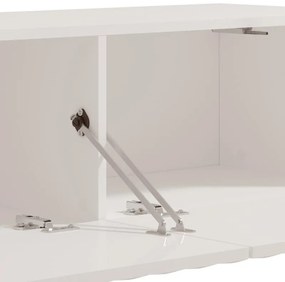 Έπιπλο τηλεόρασης ANTIBES 128 2K2V Λευκό - Λευκό ματ 128x42x32εκ. 128x42x32 εκ.