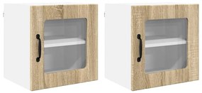 vidaXL Ραφιέρα τοίχου LUCCA 2 pcs Sonoma Δρυς 40 x 31 x 40 εκ.