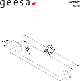 Geesa Nemox 6507/60 Gold Brushed - Πετσετοκρεμάστρα