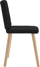 vidaXL Καρέκλες Τραπεζαρίας 2 τεμ. Μαύρες Υφασμάτινες