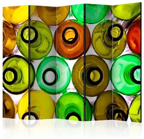 Διαχωριστικό με 5 τμήματα - bottles (background) II [Room Dividers]