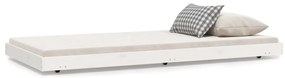vidaXL Σκελετός Κρεβ. Χωρίς Στρώμα Λευκό 75x190 εκ Μασίφ Πεύκο