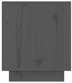 Κομοδίνο Γκρι 40 x 34 x 40 εκ. από Μασίφ Ξύλο Πεύκου - Γκρι