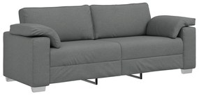 vidaXL Καναπές Τριών Θέσεων Σκούρο Γκρι 178 cm Υφάσματος