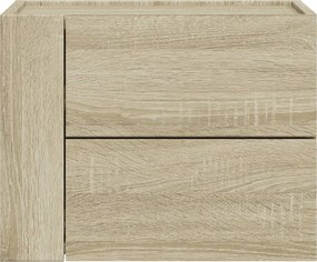 vidaXL Κομοδίνα Επιτοίχιο Sonoma Δρυς 45x30x35 εκ.
