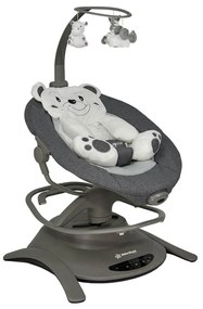 Ηλεκτρικό Ρηλάξ Με Μουσική (0+ Μηνών/Έως 9kg) Bebe Stars Imagine 2 in 1 Grey 255-186
