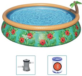 Bestway Φουσκωτή Πισίνα Fast Set Inflatable Paradise Palms 457x84 εκ.