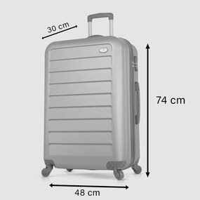 Stewehome Μεγάλη βαλίτσα από ABS Χρυσό 74x48x30 cm