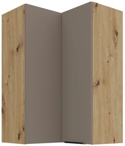 Κρεμαστό ντουλάπι γωνιακό Arianna 60x60 GN 90 2F-Γκρέζ