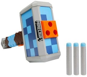 Εκτοξευτής Nerf Minecraft F4416 Stormlander Dart-Blasting Hammer Blue-Multi Hasbro