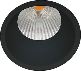LED Σποτ Χωνευτό Dart 12W 3000K Στεγανό IP44 24° ⌀7,5cm Μαύρο Ματ