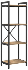vidaXL Βιβλιοθήκη artisan δρυς 40 x 30 x 118 εκ Ξύλο και Χάλυβας