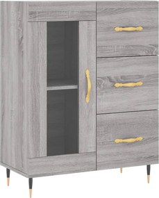 vidaXL Ντουλάπι Γκρι Sonoma 69,5 x 34 x 180 εκ. Επεξεργασμένο Ξύλο