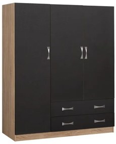 ΝΤΟΥΛΑΠΑ 3ΦΥΛΛΗ CARLY HM384.04 ΜΕ ΔΥΟ ΣΥΡΤΑΡΙΑ SONAMA-ΓΚΡΙ 150X55Χ180Υεκ.