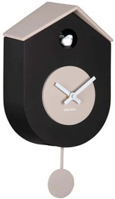 Ρολόι Τοίχου Grato Cuckoo KA6026BK 17,5x9,2x33,2cm Black-Warm Grey Karlsson ABS