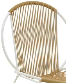 Καρέκλα Dapper pakoworld λευκό μέταλλο-pe φυσικό 64.5x74.5x76εκ