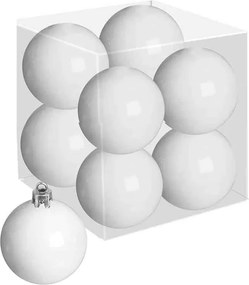 JΚ Home Décor - Μπάλα Πλαστική Λευκή S/4 10cm