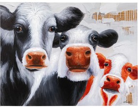 Πίνακας  Περίεργες Αγελάδες Πολύχρωμο 90x3,5x120εκ