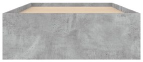Πλαίσιο Κρεβατιού Γκρι Σκυροδέματος 90 x 190 εκ. - Γκρι