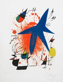 Εκτύπωση τέχνης Blue Star, 1972, Joan Mir