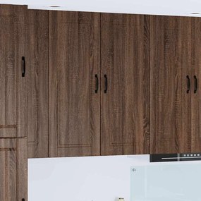 vidaXL Ντουλάπα Κουζίνας με ράφι Επιτοίχιο Καφέ δρυς 40 x 31 x 100 εκ.