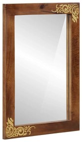 vidaXL Καθρέφτης Μπάνιου  50x70x3 εκ. Μασίφ ξύλο ακακίας