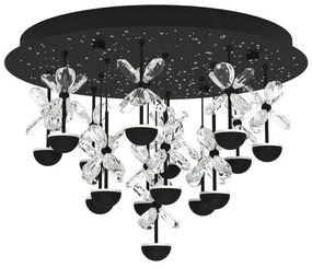 Φωτιστικό Οροφής - Πλαφονιέρα Pianopoli 2 390275 50x36,5cm Led Black-Clear Eglo