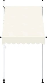 vidaXL Τέντα Συρόμενη Χειροκίνητη Κρεμ 150 εκ.