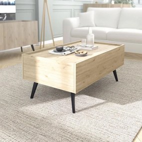 Τραπέζι σαλονιού με συρτάρι Tema σε oak απόχρωση 103x60x44εκ 103x60x44 εκ.