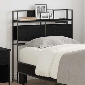 vidaXL Κεφαλάρι Αποθήκης Μαύρη δρυς 80 cm Επεξεργασμένο ξύλο
