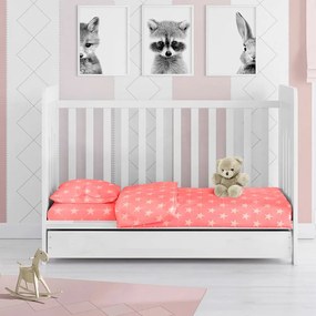Παπλωματοθήκη Βρεφική Star 34 Coral DimCol 120x160cm 100% Cotton
