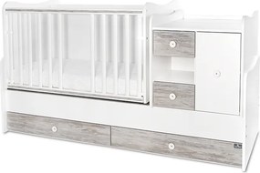 BED MINI MAXI 190/72 COLOUR WHITE/ARTWOOD NEW