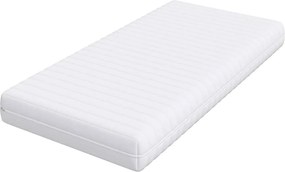 vidaXL Στρώμα Λευκός 100 x 200 cm Τσέπες ελατηρίων