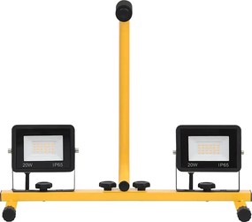 vidaXL Προβολέας LED με Λαβή Ψυχρό Λευκό 2 x 20 W